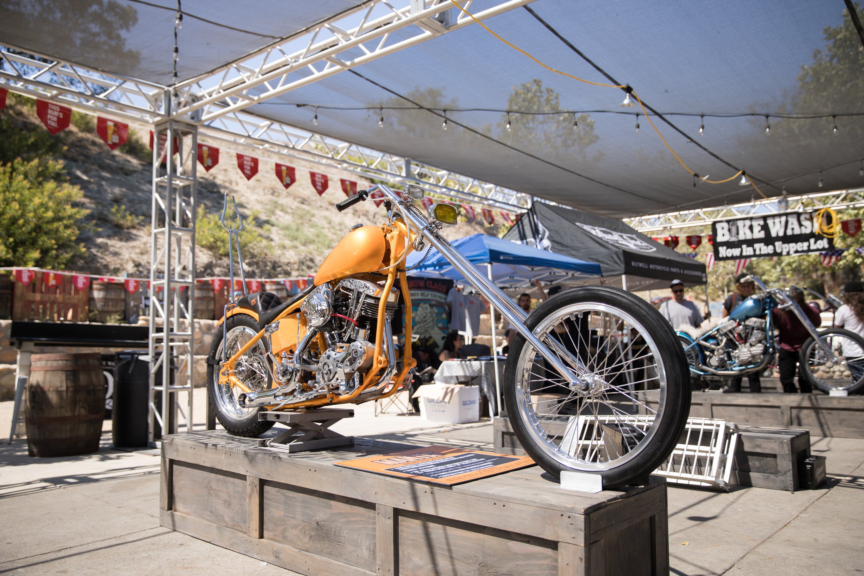 Lowbrow Customs Moto Parts And Accessories Shop Garage Banner