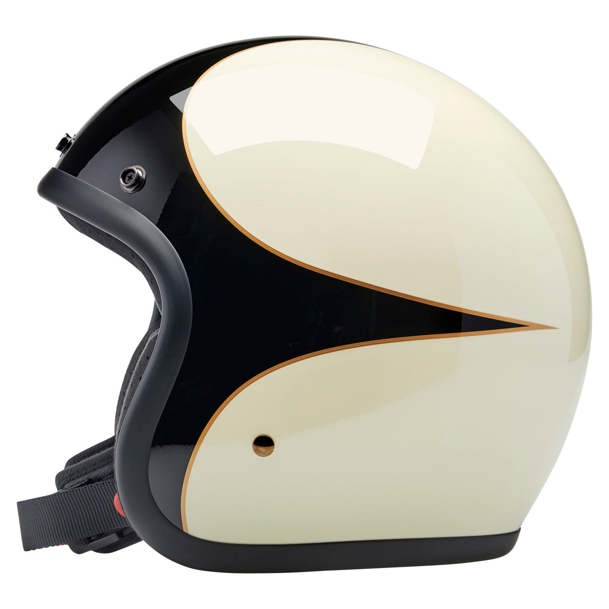 Bonanza Helmet - Scallop Gloss Vintage White / Gloss Black