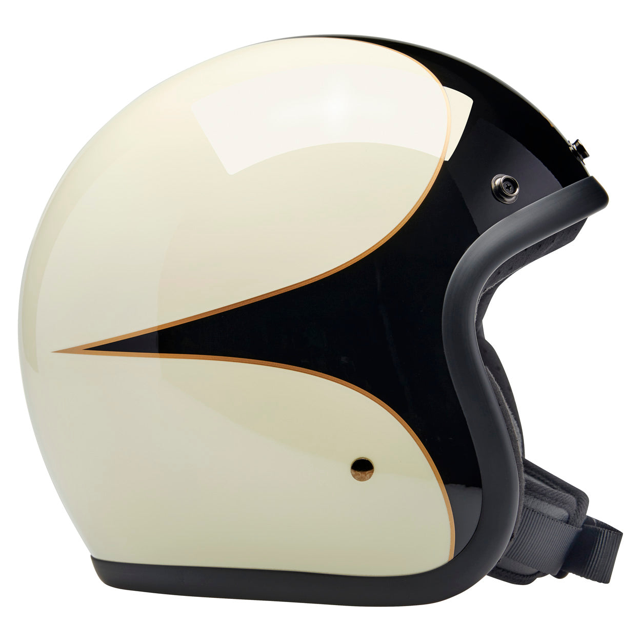 Bonanza Helmet - Scallop Gloss Vintage White / Gloss Black