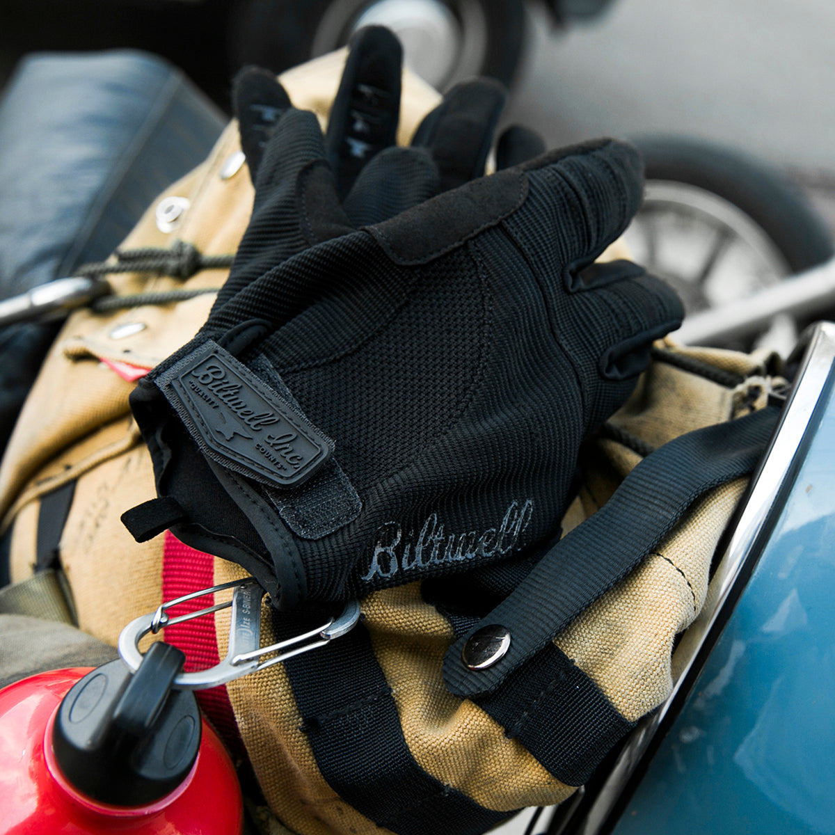 Guanti Uomo Pelle Biltwell Work Gloves Black Biker Custom - Guanti