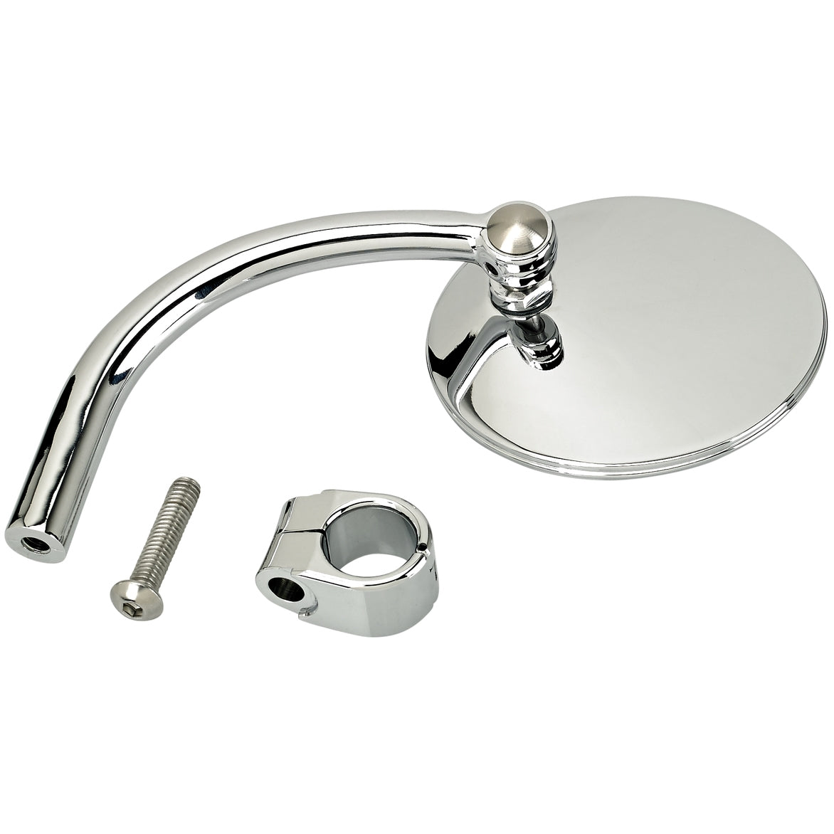 Utility Mirror Round CE Clamp-on - Chrome