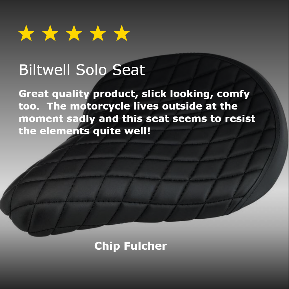 Biltwell Solo Seat - Black Diamond