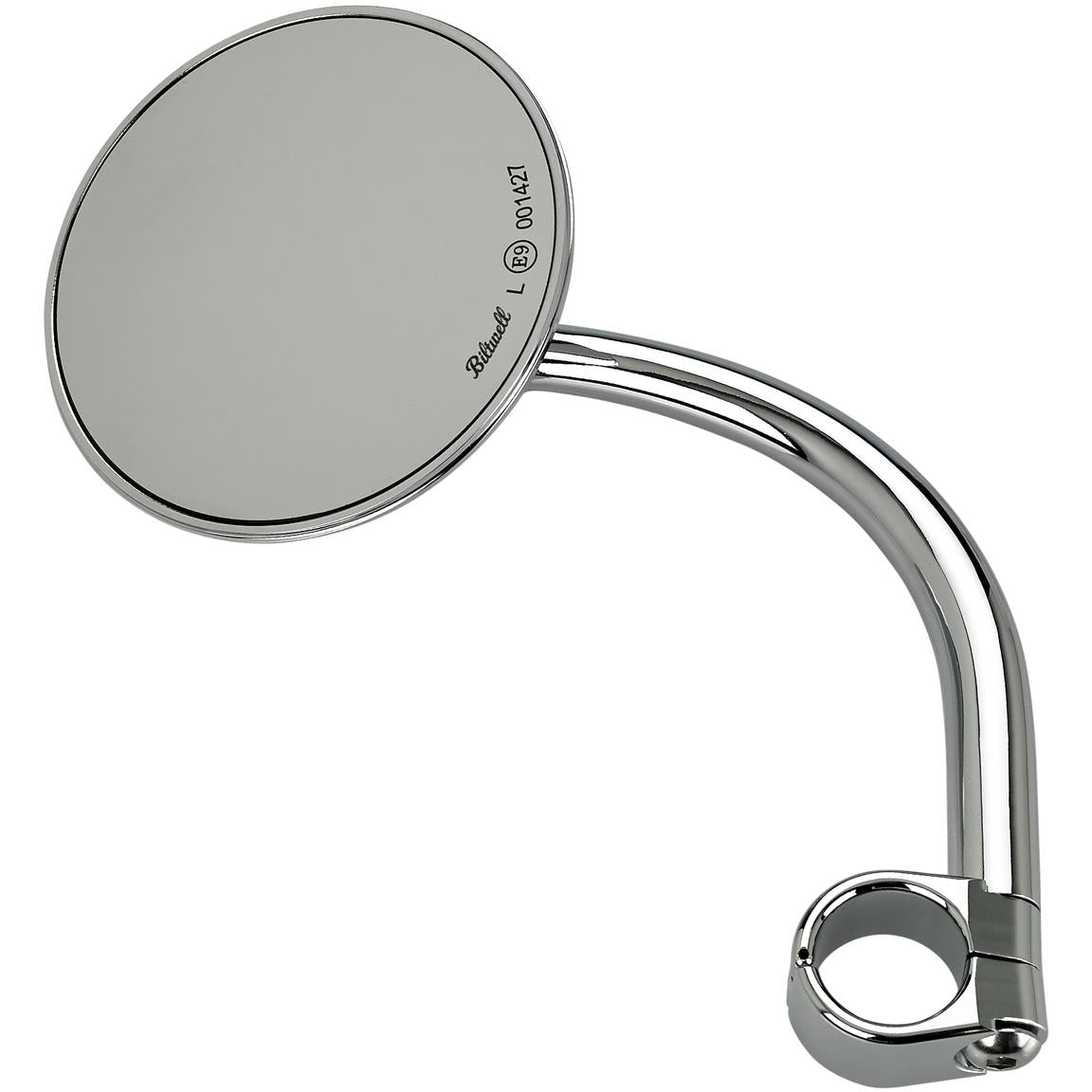 Biltwell Utility Mirror Round CE Clamp-on - Chrome